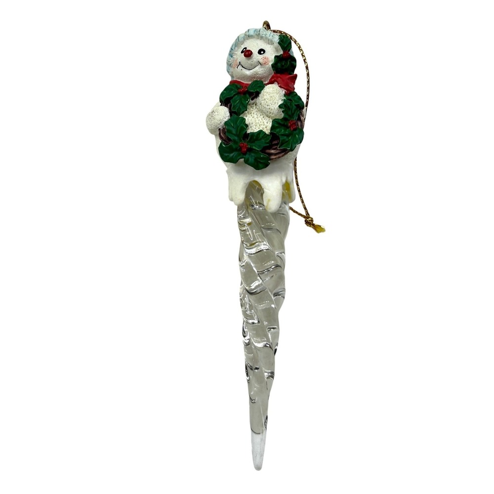 Avon Gift Collection Snowman Icicle Christmas Ornament 1995 Holiday Decor NEW
